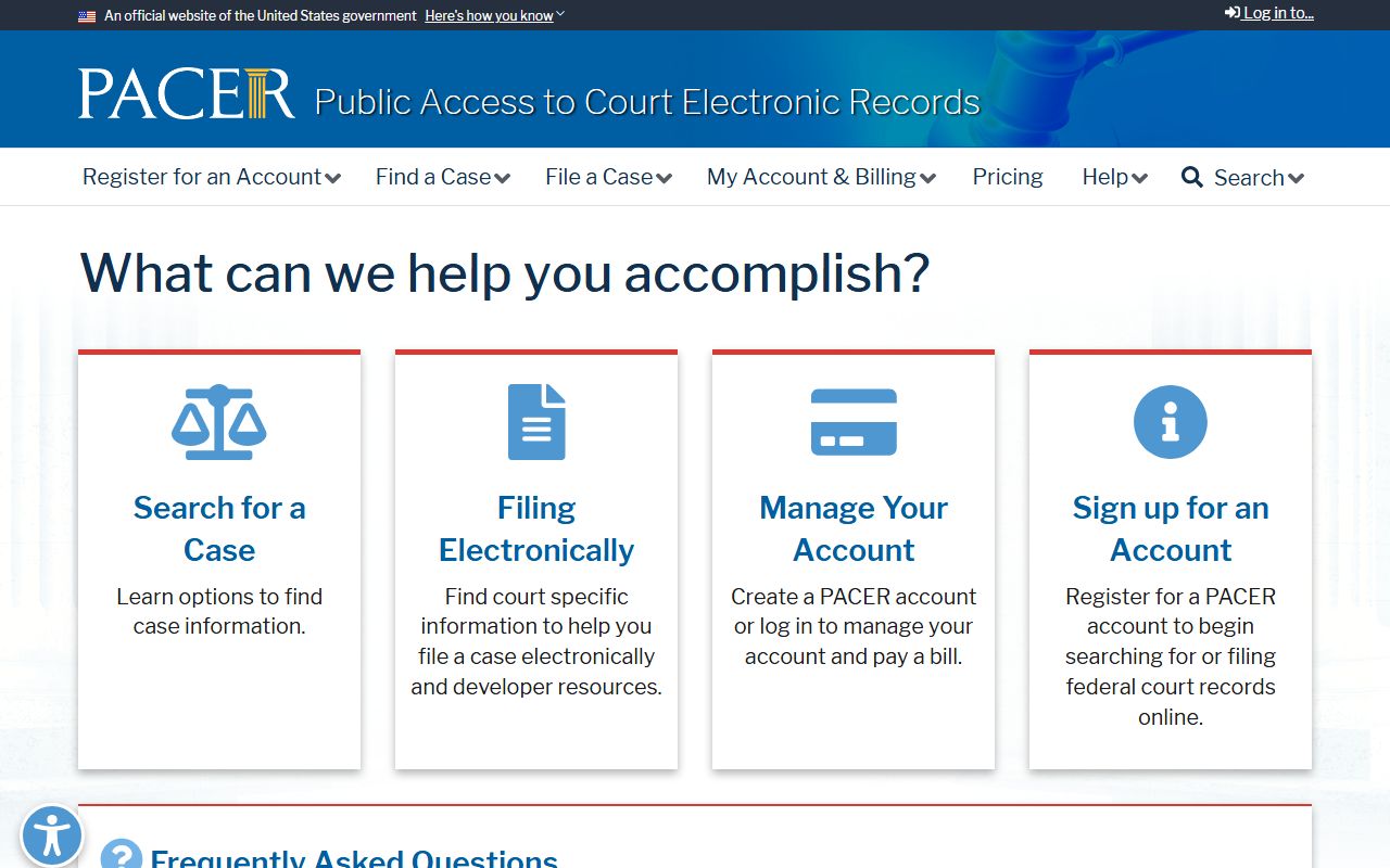 Kootenai County criminal court records PACER federal court access