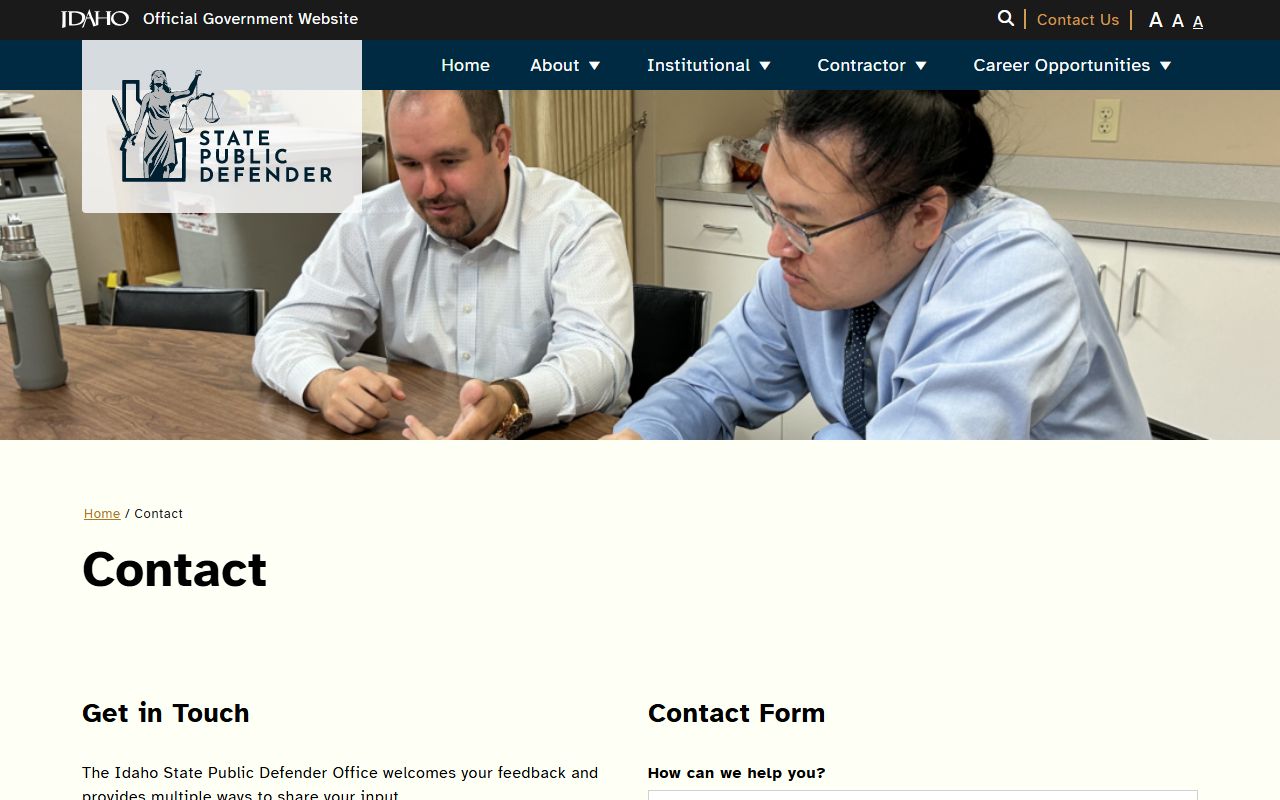 Kootenai County criminal court records Idaho State Public Defender contact